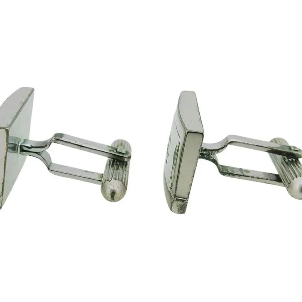 BURBERRY cuffs Silver black Women Authentic secondhand